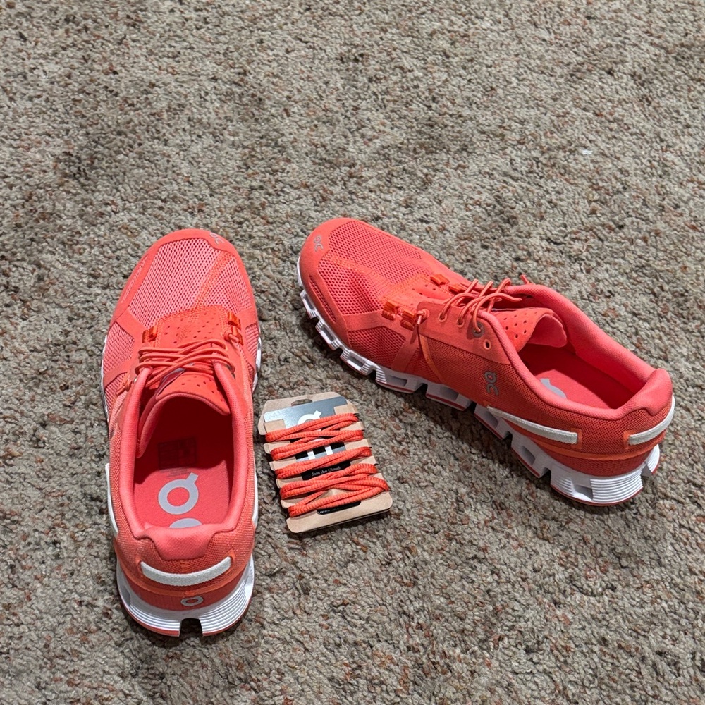 On Running Bright Coral Athletic Shoes